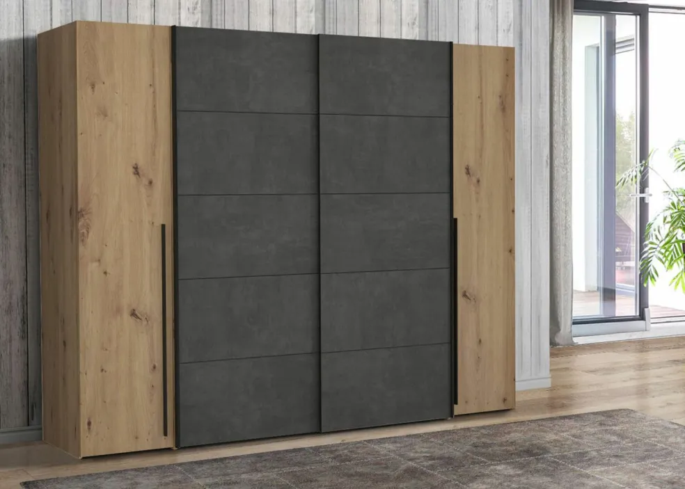 Armoire à portes battantes et coulissantes NARAGO