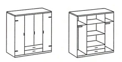 Wimex Armoires À Vêtements<Armoire à portes battantes CORK