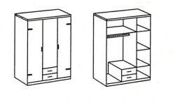 Wimex Armoires À Vêtements<Armoire à portes battantes CORK