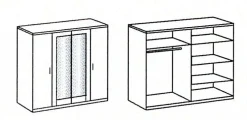 Armoire à portes battantes ANGIE
