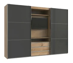 Wimex Armoires À Vêtements<Armoire à portes coulissantes avec support TV intégré MAGIC GLAS