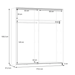 Forte Armoires À Vêtements<Armoire à portes coulissantes DEDERIK