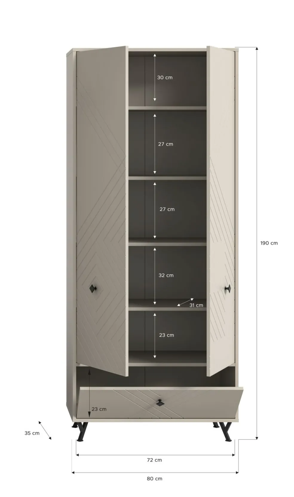 Armoire de penderie TAPI