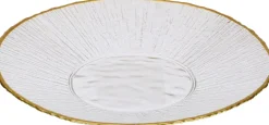 Koopman Vaisselle & Couverts<Assiette à dessert en verre avec bord doré EH