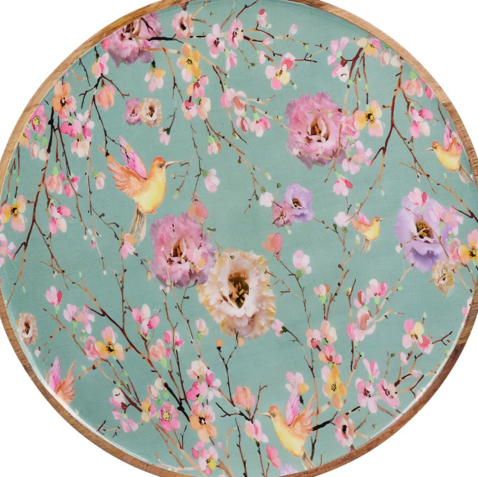 Assiette décorative fleurs EH