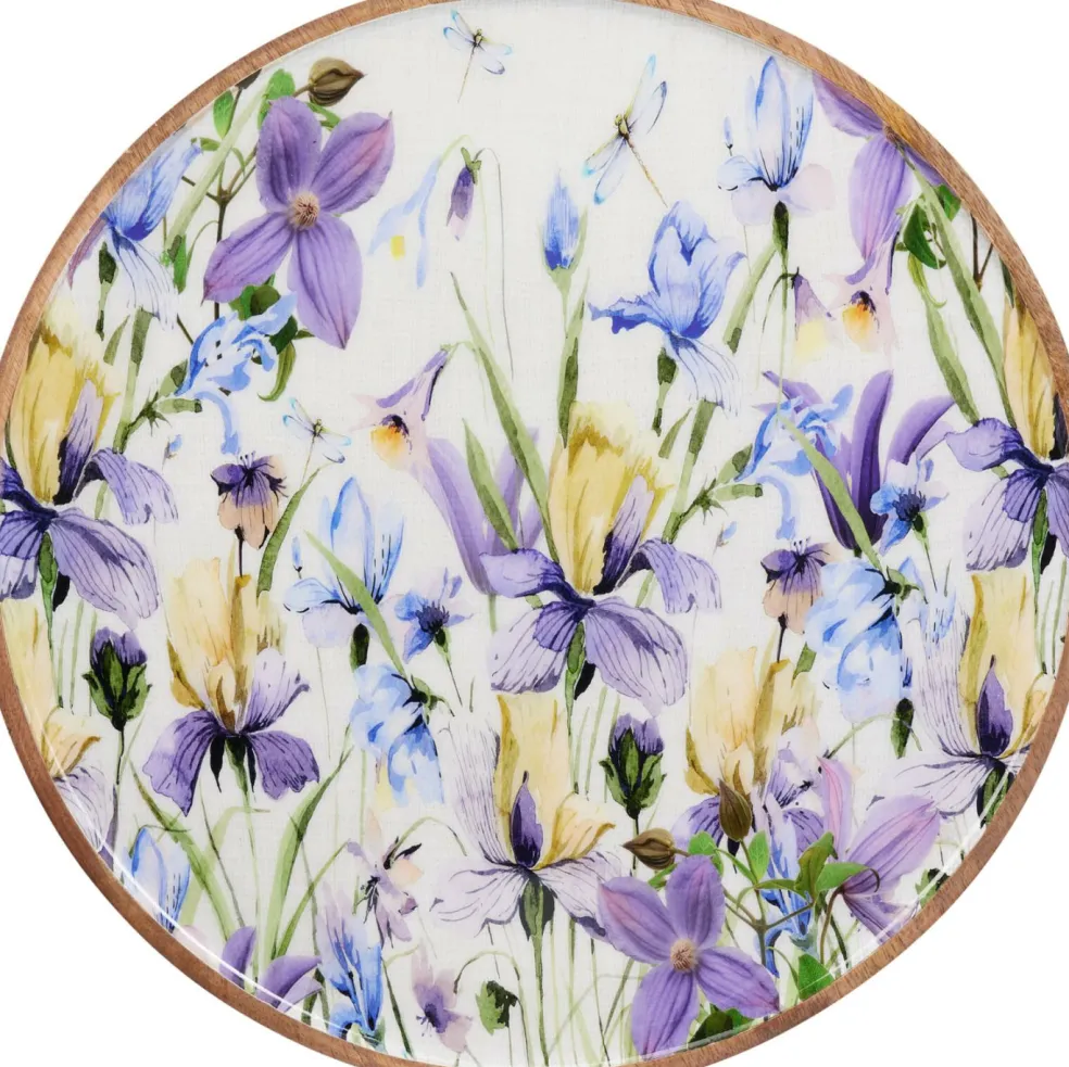 Assiette décorative fleurs EH