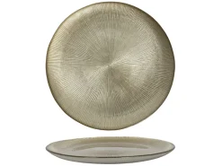 HIT Vaisselle & Couverts<Assiette en verre ton doré LUXURY