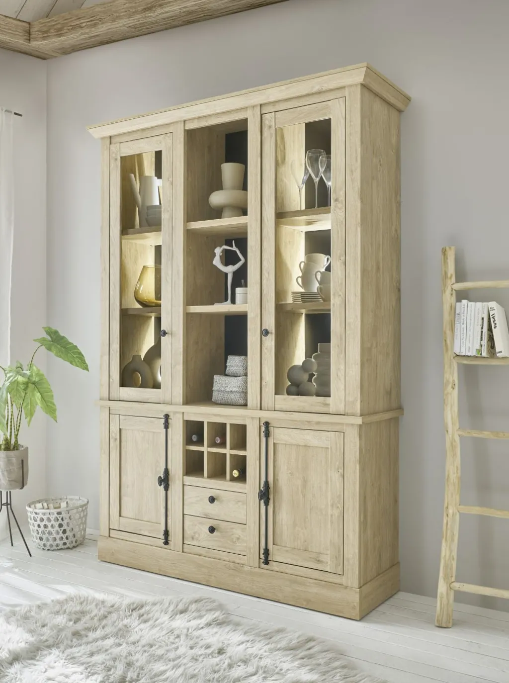 IMV Vaisseliers<Bahut haut vitrine CORNWALL 57
