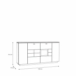 Forte Commodes Avec Portes|Bahuts<Bahut LOUOTO