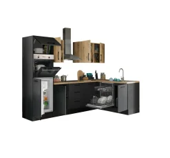 Bega BBK Cuisines Équipées|Afficher Blocs Cuisine<Bloc cuisine avec électroménager CORNWALL (cuisine d'angle-four