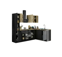 Bloc cuisine avec électroménager CORNWALL (cuisine d'angle-armoire coulissante-lave-vaisselle) IV
