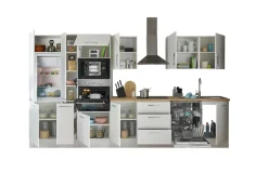Bega BBK Cuisines Équipées|Afficher Blocs Cuisine<Bloc cuisine avec électroménager CORNWALL (bloc cuisine-four-lave-vaisselle-réfrigérateur-micro-ondes-armoire coulissante) I