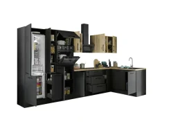 Bega BBK Cuisines Équipées|Afficher Blocs Cuisine<Bloc cuisine avec électroménager CORNWALL (cuisine 'angle-four-lave-vaisselle-réfrigérateur-armoire coulissante) IV