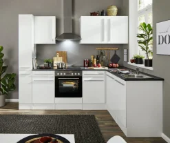 Bloc cuisine avec électroménager JAZZ 8 (cuisine d'angle - armoire coulissante) I