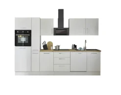 Bloc cuisine avec électroménager CORNWALL (bloc cuisine-four-lave-vaisselle-réfrigérateur-armoire coulissantes) II