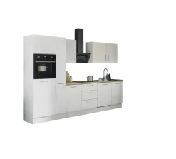 Bloc cuisine avec électroménager CORNWALL (bloc cuisine-four-lave-vaisselle-réfrigérateur-armoire coulissantes) II