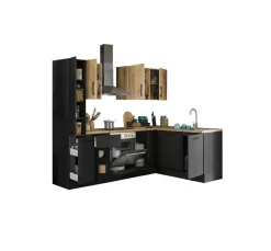 Bloc cuisine avec électroménager CORNWALL (cuisine d'angle-armoire coulissante-lave-vaisselle) III