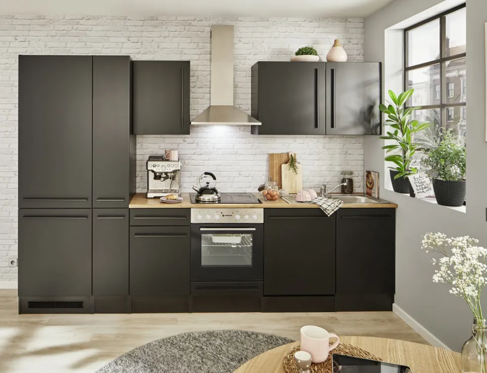 Bloc cuisine avec électroménager JAZZ 8 (bloc cuisine-réfrigérateur-armoire coulissante) II