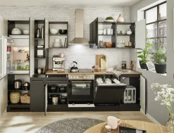 Bloc cuisine avec électroménager JAZZ 8 (bloc cuisine-réfrigérateur-armoire coulissante) II
