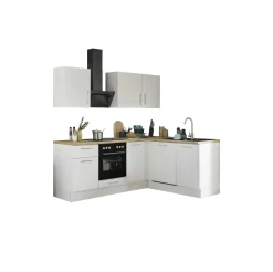 Bega BBK Cuisines Équipées|Afficher Blocs Cuisine<Bloc cuisine avec électroménager CORNWALL (cuisine d'angle-lave-vaisselle) II