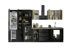 Bloc cuisine avec électroménager CORNWALL (bloc cuisine-four-réfrigérateur-armoire coulissante) VIII