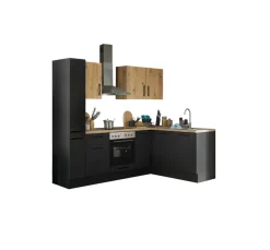 Bloc cuisine avec électroménager CORNWALL (cuisine d'angle-armoire coulissante) III