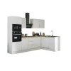 Bloc cuisine avec électroménager CORNWALL (cuisine d'angle-four-lave-vaisselle-micro-ondes) II