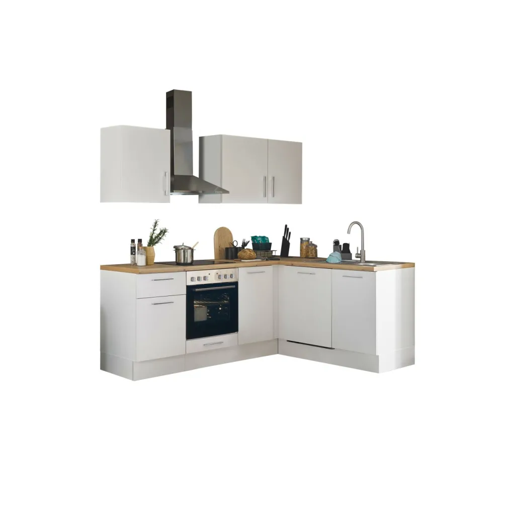 Bega BBK Cuisines Équipées|Afficher Blocs Cuisine<Bloc cuisine avec électroménager CORNWALL (cuisine d'angle-lave-vaisselle) I