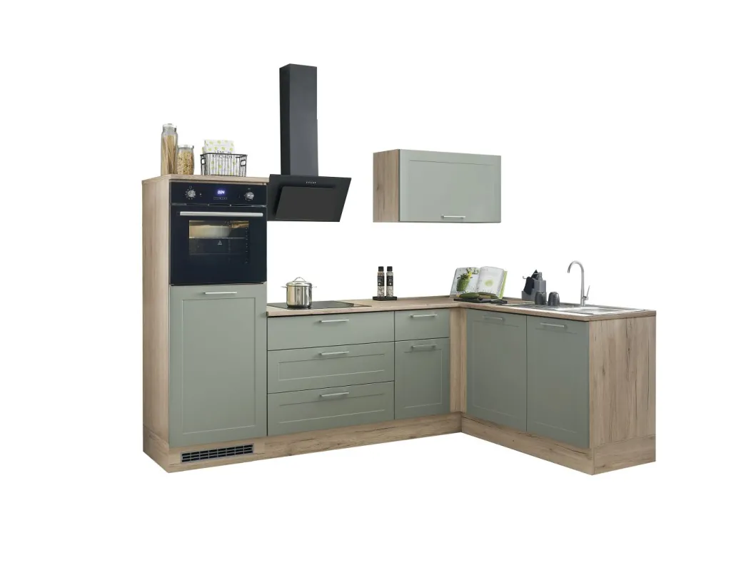 Bega BBK Cuisines Équipées|Afficher Blocs Cuisine<Bloc cuisine avec électroménager HASTINGS (cuisine d'angle - meuble colonne) II