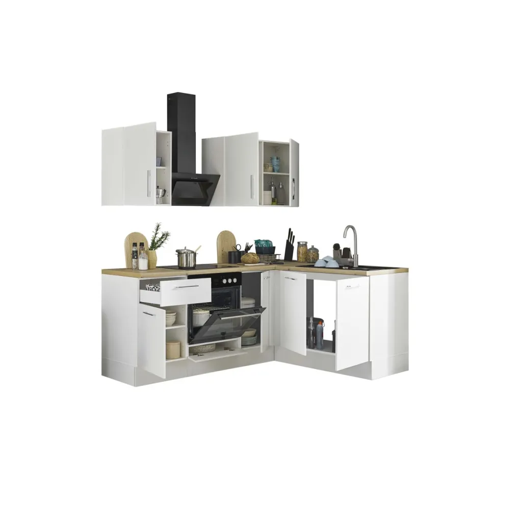 Bega BBK Cuisines Équipées|Afficher Blocs Cuisine<Bloc cuisine avec électroménager CORNWALL (cuisine d'angle) II