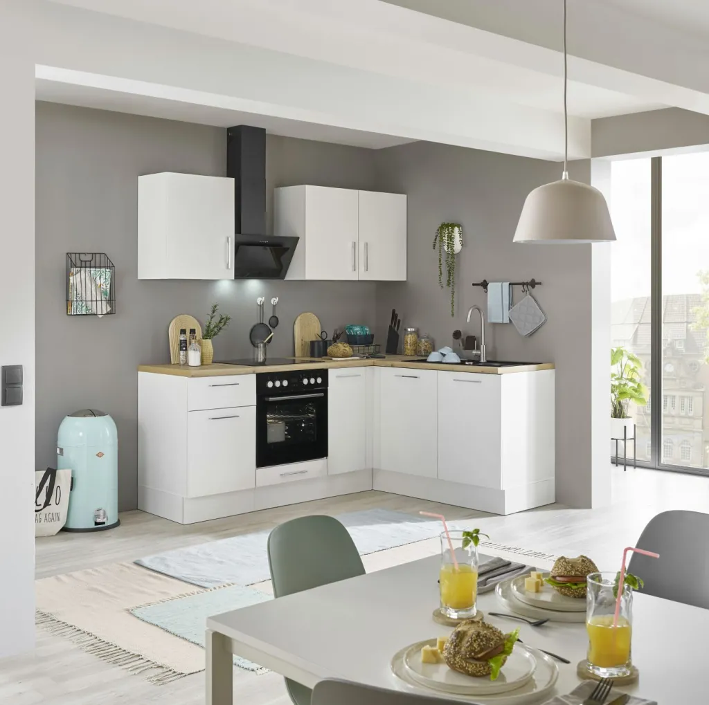 Bega BBK Cuisines Équipées|Afficher Blocs Cuisine<Bloc cuisine avec électroménager CORNWALL (cuisine d'angle) II