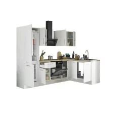 Bega BBK Cuisines Équipées|Afficher Blocs Cuisine<Bloc cuisine avec électroménager CORNWALL (cuisine d'angle-réfirgérateur) II