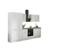 Bloc cuisine avec électroménager CORNWALL (bloc cuisine-réfrigérateur-armoire coulissante) II