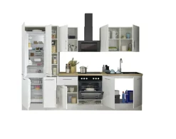 Bloc cuisine avec électroménager CORNWALL (bloc cuisine-réfrigérateur-armoire coulissante) II
