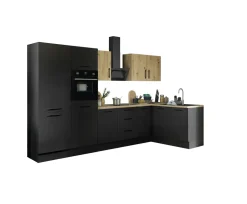 Bega BBK Cuisines Équipées|Afficher Blocs Cuisine<Bloc cuisine avec électroménager CORNWALL (cuisine d'angle-four-réfrigérateur) VIII