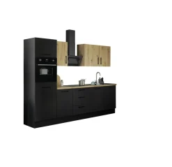 Bloc cuisine avec électroménager CORNWALL (bloc cuisine-four-réfrigérateur) X