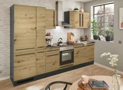 Bloc cuisine avec électroménager JAZZ 8 (bloc cuisine - réfrigérateur - armoire coulissante) III