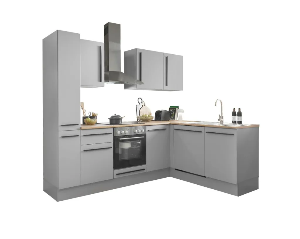 Bega BBK Cuisines Équipées|Afficher Blocs Cuisine<Bloc cuisine avec électroménager MANCHESTER (angle-réfrigérateur) I