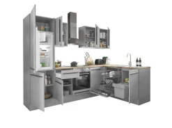 Bega BBK Cuisines Équipées|Afficher Blocs Cuisine<Bloc cuisine avec électroménager MANCHESTER (angle-réfrigérateur) I