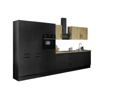 Bloc cuisine avec électroménager CORNWALL (bloc cuisine-four-lave-vaisselle-réfrigérateur-armoire coulissante) VIII