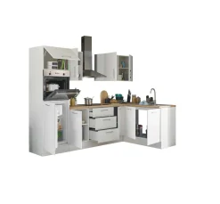 Bega BBK Cuisines Équipées|Afficher Blocs Cuisine<Bloc cuisine avec électroménager CORNWALL (cuisine d'angle-four-réfrigérateur) I