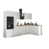 Bega BBK Cuisines Équipées|Afficher Blocs Cuisine<Bloc cuisine avec électroménager CORNWALL (cuisine d'angle-four-micro-ondes-armoire coulissante) II