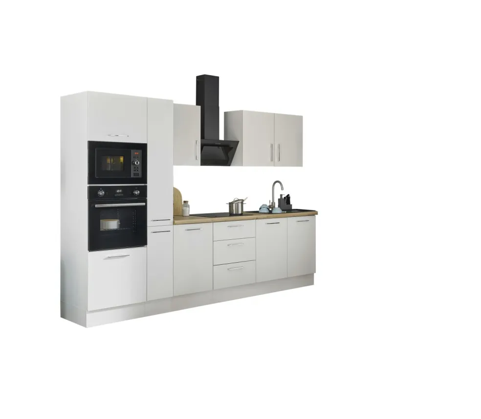 Bloc cuisine avec électroménager CORNWALL (bloc cuisine-four-micro-ondes-armoire coulissante) II