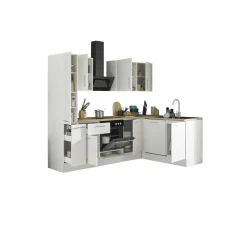 Bloc cuisine avec électroménager CORNWALL (cuisine d'angle-armoire coulissante-lave-vaisselle) II