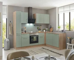 Bloc cuisine avec électroménager HASTINGS (cuisine d'angle - armoire coulissante) II
