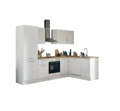 Bega BBK Cuisines Équipées|Afficher Blocs Cuisine<Bloc cuisine avec électroménager CORNWALL (cuisine d'angle-lave-vaisselle-réfrigérateur) I