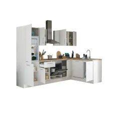 Bega BBK Cuisines Équipées|Afficher Blocs Cuisine<Bloc cuisine avec électroménager CORNWALL (cuisine d'angle-lave-vaisselle-réfrigérateur) I