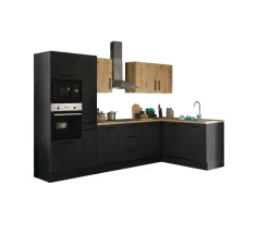 Bloc cuisine avec électroménager CORNWALL (cuisine d'angle-four-lave-vaisselle-micro-ondes) VII