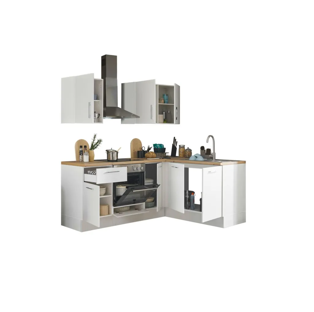 Bega BBK Cuisines Équipées|Afficher Blocs Cuisine<Bloc cuisine avec électroménager CORNWALL (cuisine d'angle) I