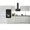 Bloc cuisine avec électroménager CORNWALL (bloc cuisine-four-lave-vaisselle-réfrigérateur-micro-ondes-armoire coulissantes) II